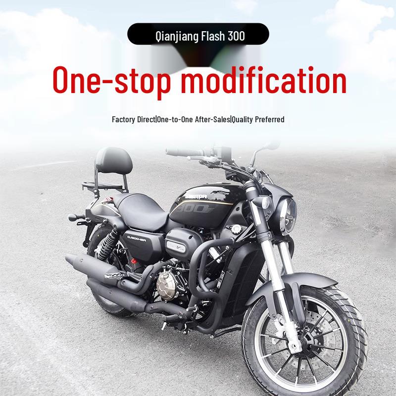 Retro Rear Backrest & Anti-Fall Guard for Qianjiang Flash 300S Motorcycle