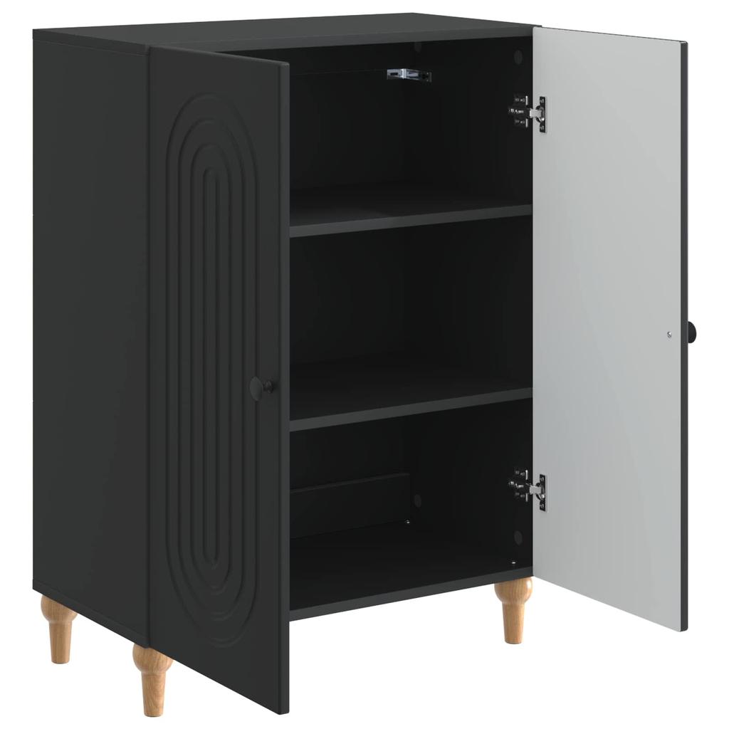 Sideboard Black 66 x 34.5 x 90 cm Particleboard