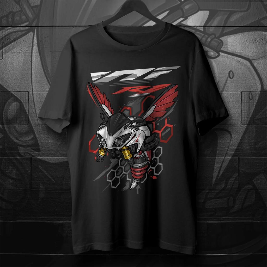 Modelli 20092011 Giappone YZFR1 Moto T-shirt Ispirata alle Api 100% Cotone Girocollo Manica Corta Casual da Uomo Maglietta Rider Streetwear