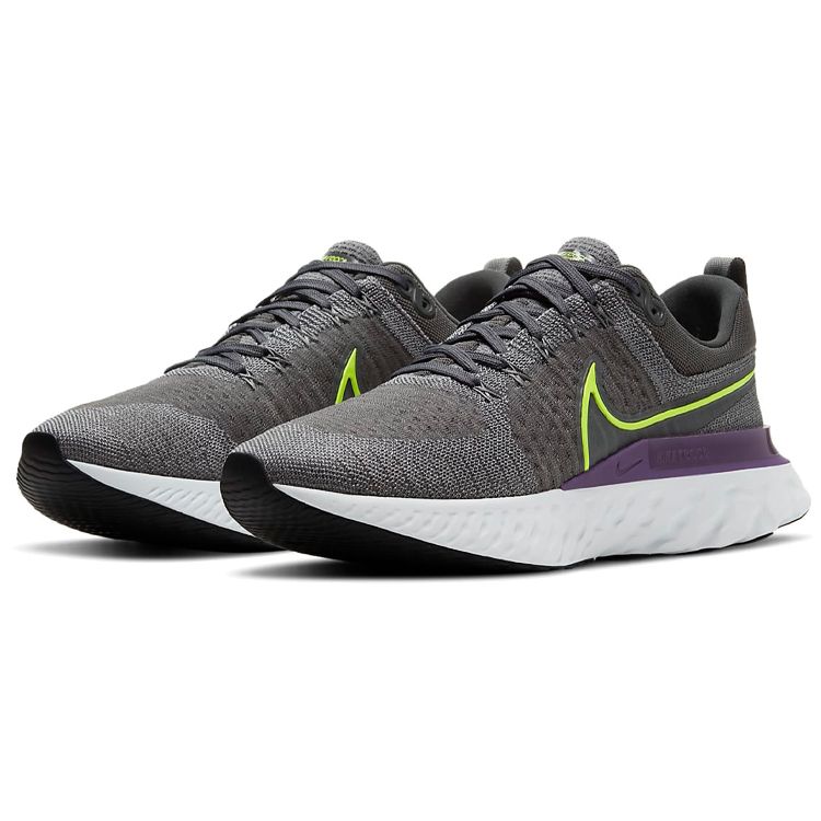 Nike React Infinity Run Flyknit 2 Particle Grey Volt Men Sneakers Iron-Grey CT2357-004