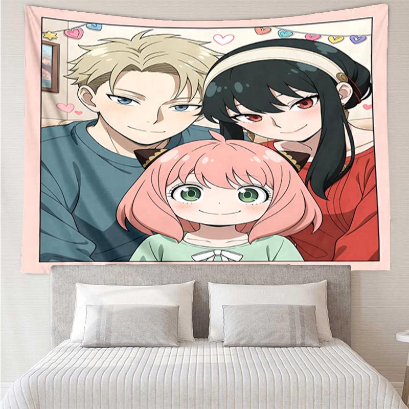 Spy Family Adventure Quick-Dry Tapestry Hanging for Bedroom,Livingroom, Playroom,Decor Art Room Wall Tapestry Holiday and Birthday Gifts