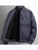 Men's Trendy Black Bomber Jacket with Baseball Collar