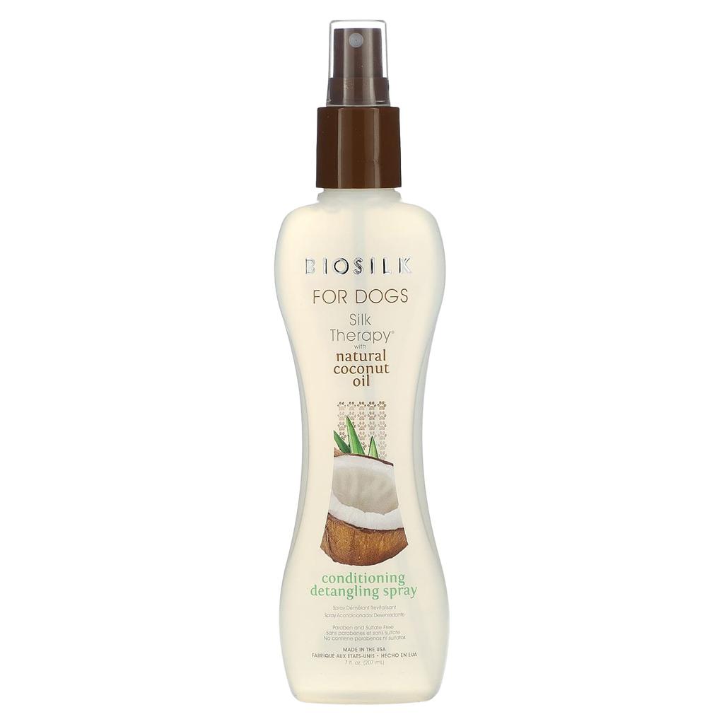 Silk Therapy, Natural Coconut Oil Conditioning Detangle Spray, For Dogs, 207 Ml (7 Fl Oz)