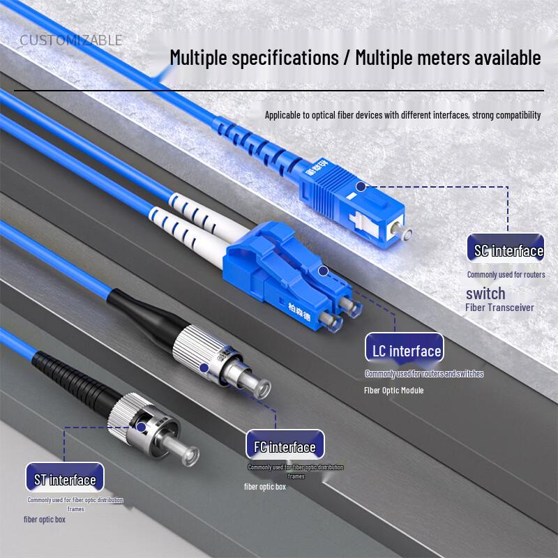 Baisenode Telecom Grade Indoor Armored Fiber Optic Patch Cable