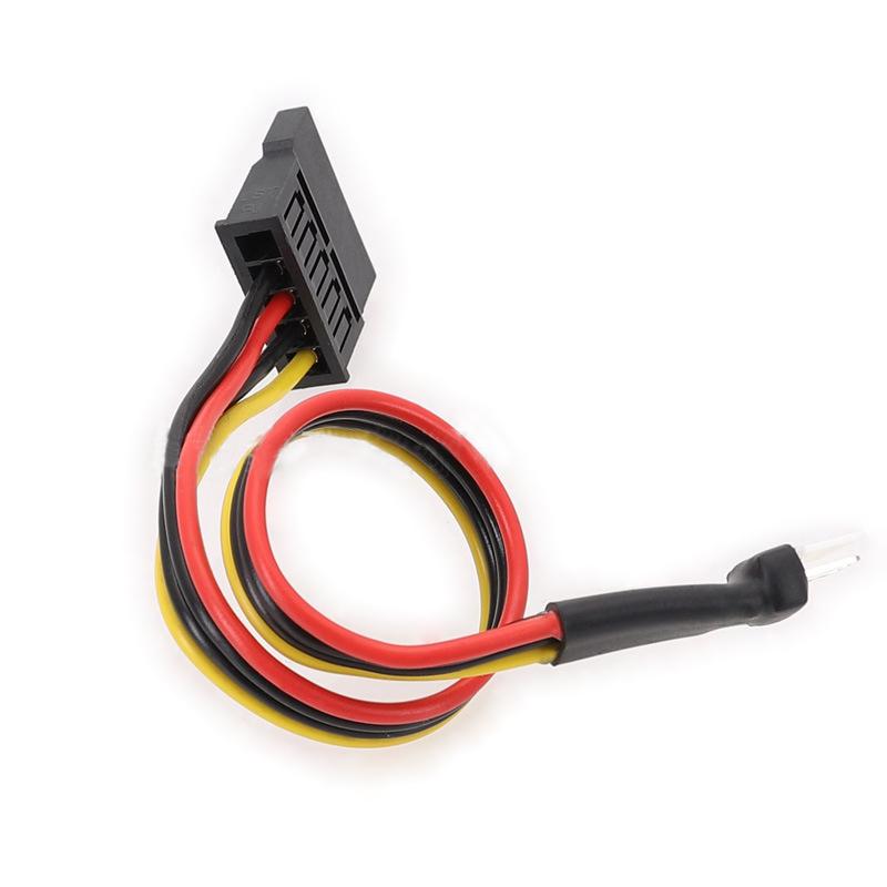 15Pin SATA Femal to Small 4Pin Male Cable Converter for Floppy Disk Drive FDD Power Supply Leads Cord 18AWG Extend Wire Apdater