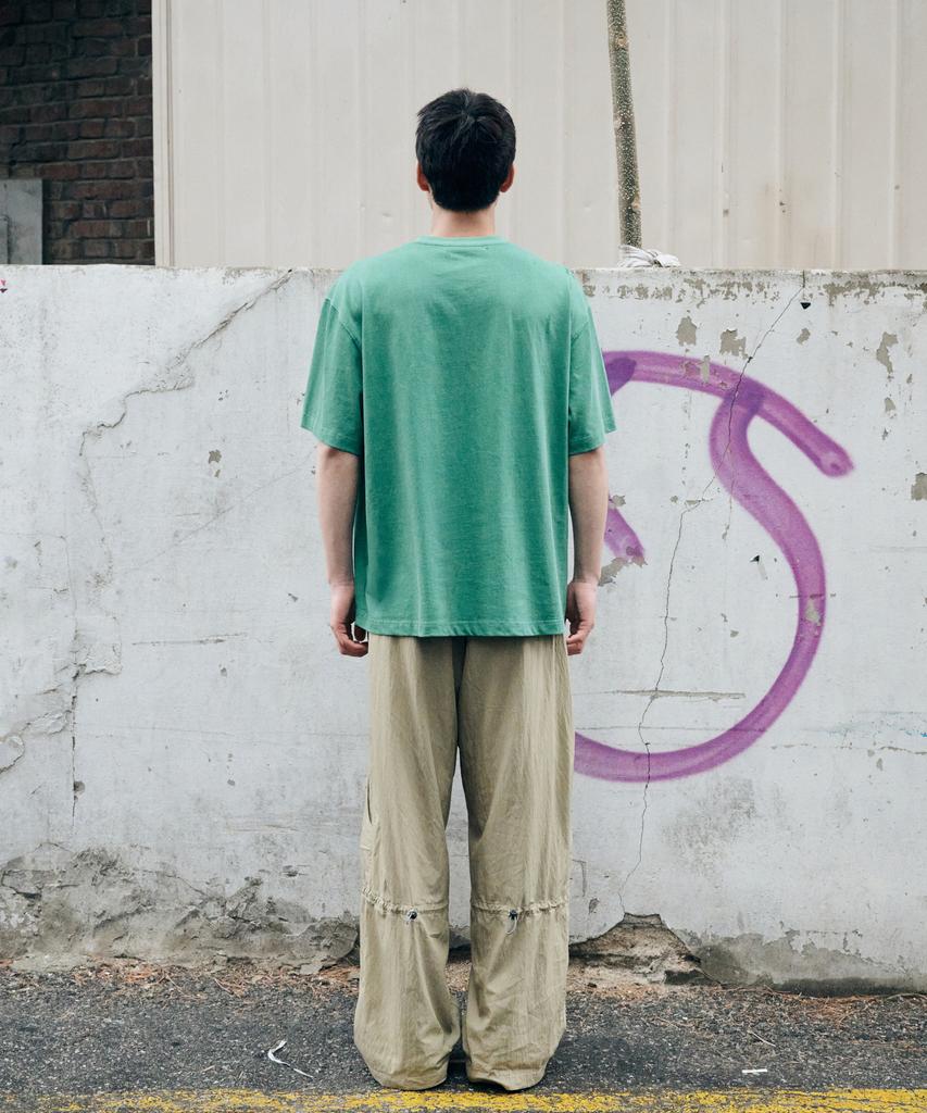 Nontai Pigment Fade Symbol T-Shirts (Green)