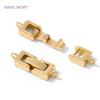18K Gold Plated Pearl Clasps Fasteners,Brass Jewelry Clasps Connector For Bracelets Making,DIY Jewelry Making Accessories