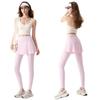 Cool long and short exclusive yoga pants skirt for women's spring/autumn thin high-waist tummy control faux two-piece fitness sports leggings