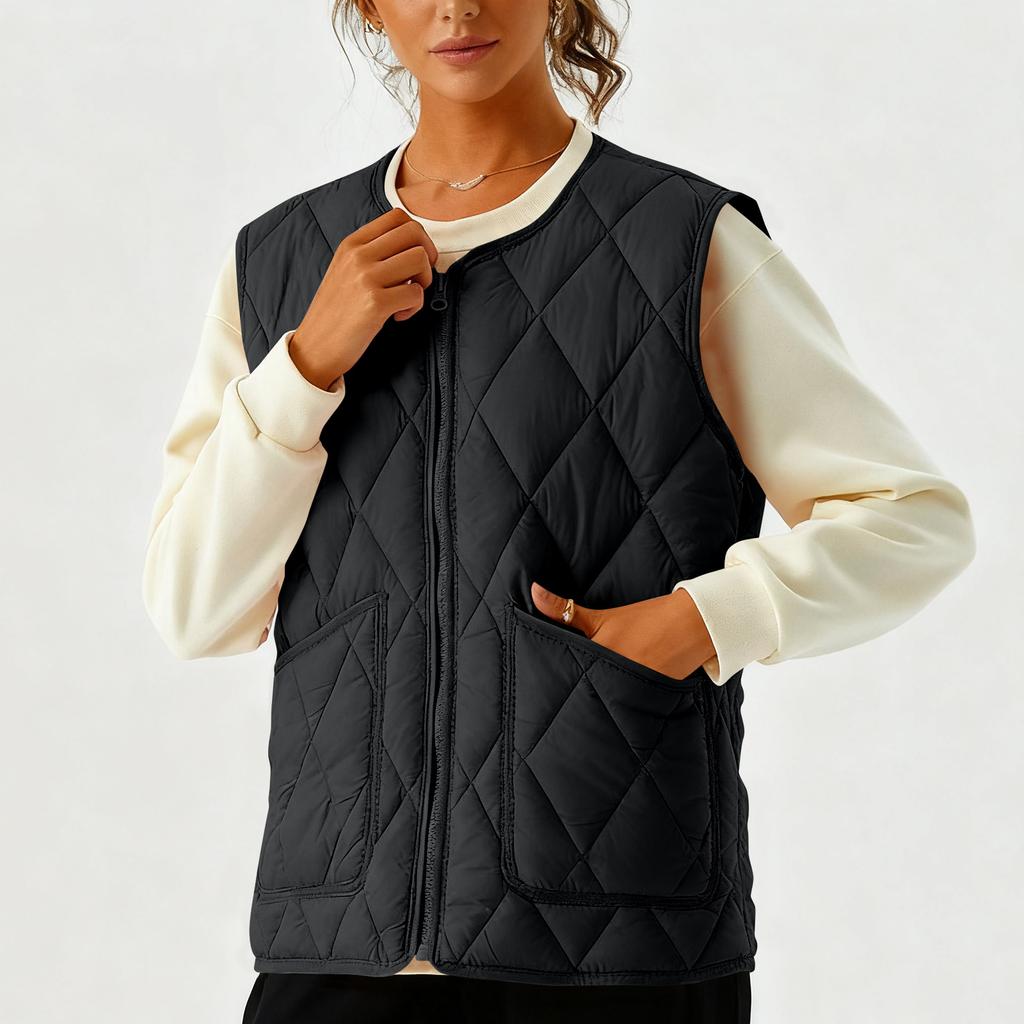 Women's Fashion Light Jacket Stand Collar Multicolor Zipper Button Coat