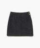 Tudument Wool Tweed Mini Skirt Charcoal