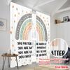 2pcs 2D Flat Printing Drapes Classroom Rainbow You Matter Fabric Without Electricity Party Decorations Perfect for Room Decor