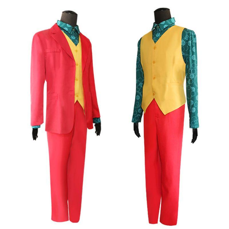 Sweet Joker Joaquin Phoenix Dc Movie Clown Costume Cos Halloween Cosplay Performance Outfit Red Men s XL