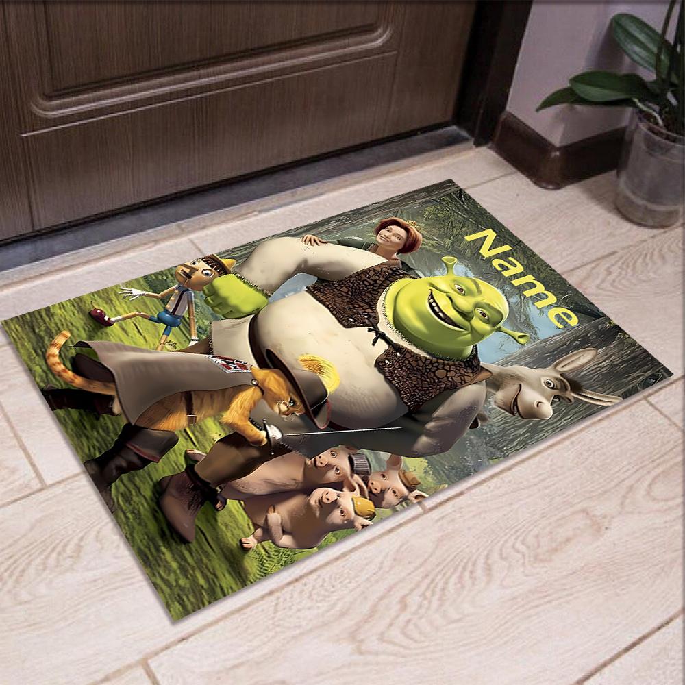 Custom Name Shrek Printed Carpet,Rug for Office Chair Living Room Bedroom Kitchen Room Decor Gifts.