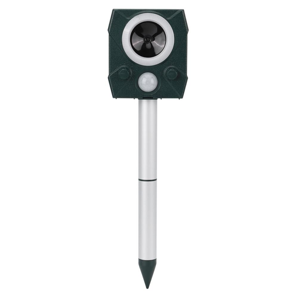 Répulsif antiparasitaire portable solaire à ultrasons pour l'extérieur, avec voyant LED pour oiseaux, souris et renards, capteur infrarouge et