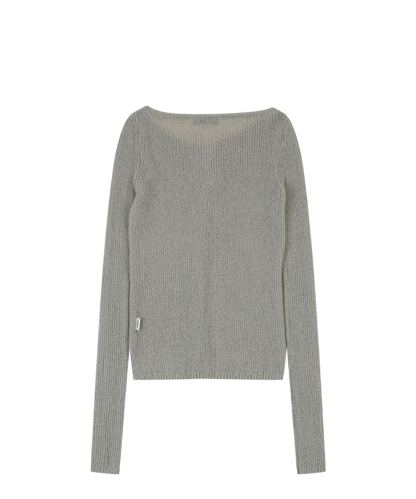 ORDINARY HOLIDAY Layered Halter Knit Set [Gray]