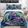 Cartoon Dark Magician Duvet Cover Comforter Fear Bedding set Soft Quilt Cover and Pillowcases for Teens SingleDoubleQueenKing