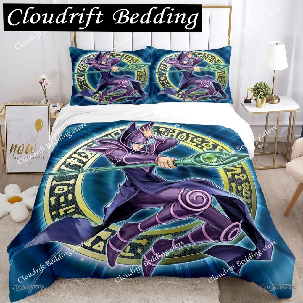 Cartoon Dark Magician Duvet Cover Comforter Fear Bedding set Soft Quilt Cover and Pillowcases for Teens SingleDoubleQueenKing