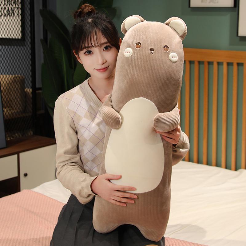 90Cm Cartoon Animal Rabbit Bear Duck Chick Plush Toys Stuffed Soft Long Sleep Pillow Doll Cushion Gift