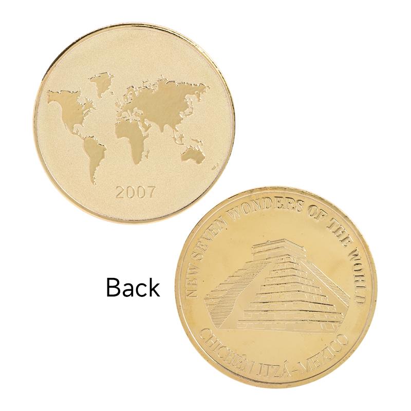 

Seven Wonders of The World Coins Collection Commemorative Travel Pyramids Hanging Gardens Temple of Artemis Collection Souvenir