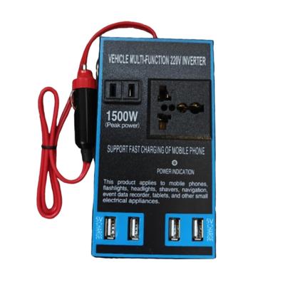 1500W Car Power Inverter with 4 USB Port,DC12V 24V To  PowerInverters for Vehicle Converter Fast Charging