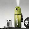 750ML Mist Spray Bottle Mist Spray Function Plastic Sports Water Bottle Dual Drinking Modes Push Button Lid Straw Water Bottle