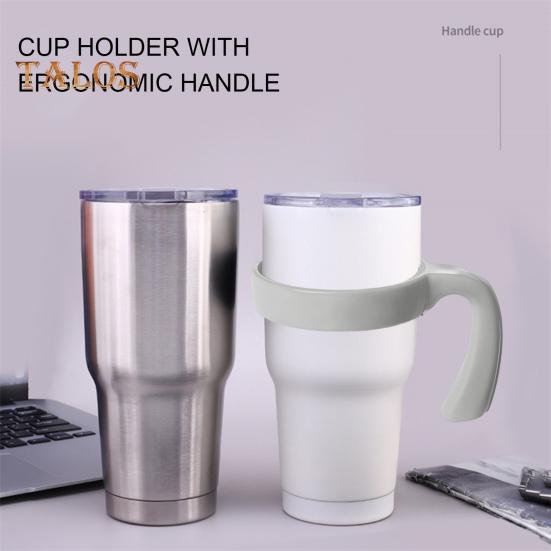 2 Pcs Tumbler Handle Attachment Ergonomic Grip Anti Slip Car Cup Holders BPA Free Travel Mug Handles for 20/32oz Tumbler Cup Accessories