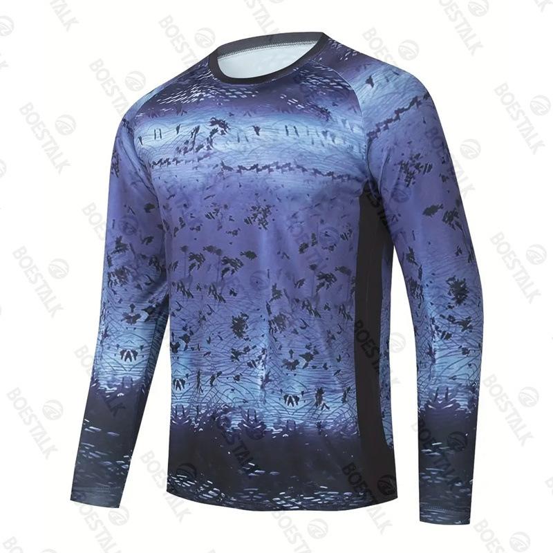 Spring and autumn fishing wear, men's long-sleeve fishing wear, sea fishing boat, lure fishing, quick-drying, breathable sun-protection fishing wear