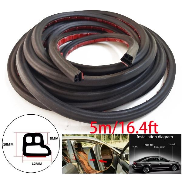 5M L-Shape Sealant Universal Car Sound ulation Door Rubber Seal Weather Strip