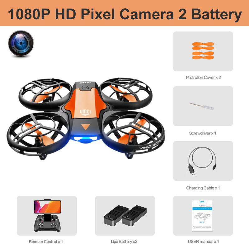 V8 New Mini Drone 4k Profession HD 1080P Wide Angle Camera WiFi FPV RC Dron Height Keep Drones Helicopter Kids Toys 4DRC
