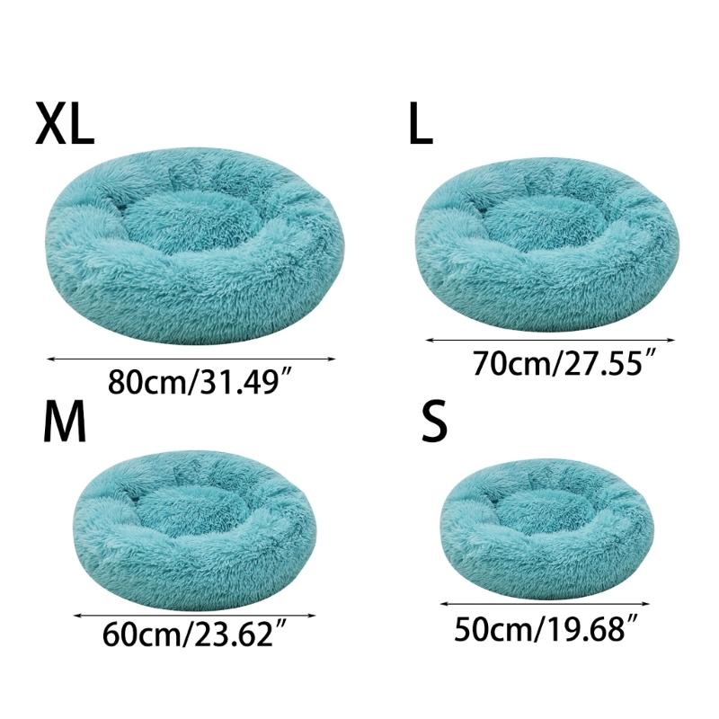 Cat Bed for Indoor Cat Winter Soft Round Sofa Bed Handmade for Small Kitten
