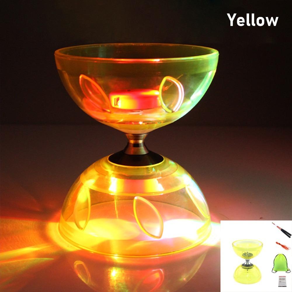 Leather Chinese Diabolo Bowl Shape Mini Diabolo Chinese Yoyo Set Diabolo Toy  Outdoor