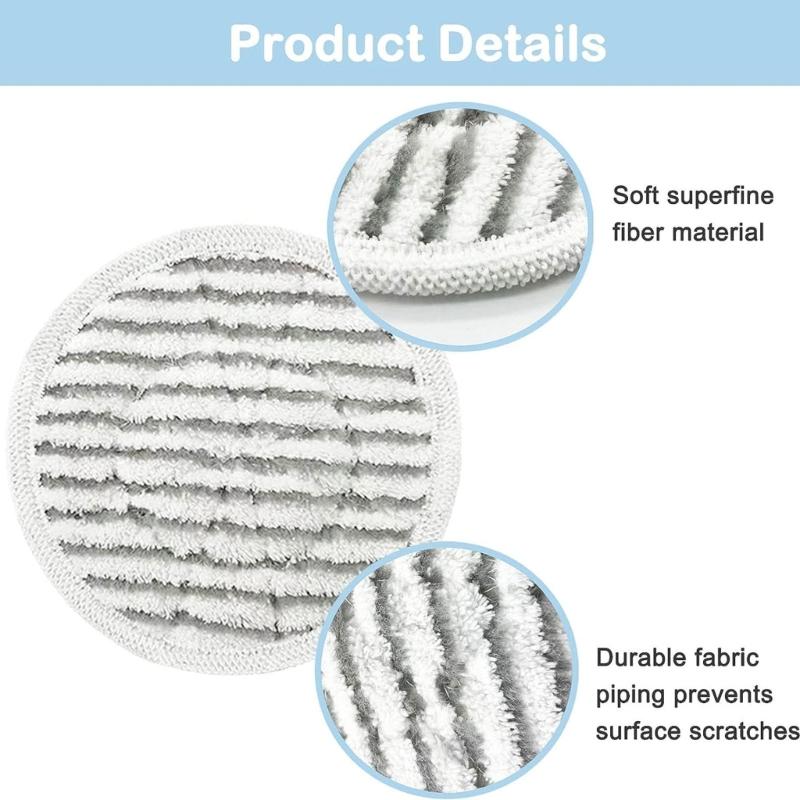8Pcs Washable Replacement Steam Mop Pads Cleaning Pads for S7000 S7001 T2 Steam & Scrub All-in-One Hard Floor Steam Mop