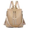 Casual Large Capacity PU Backpacks for Women Internal Compartment Solid Softback Bags Internal Zippered Pocket