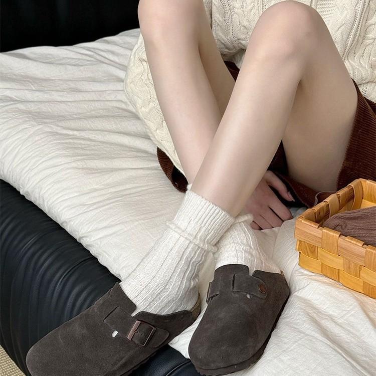 Wool Socks Season Plush Thickened Confinement Socks Warm Cashmere Stack Socks Pink Medium Cotton Socks