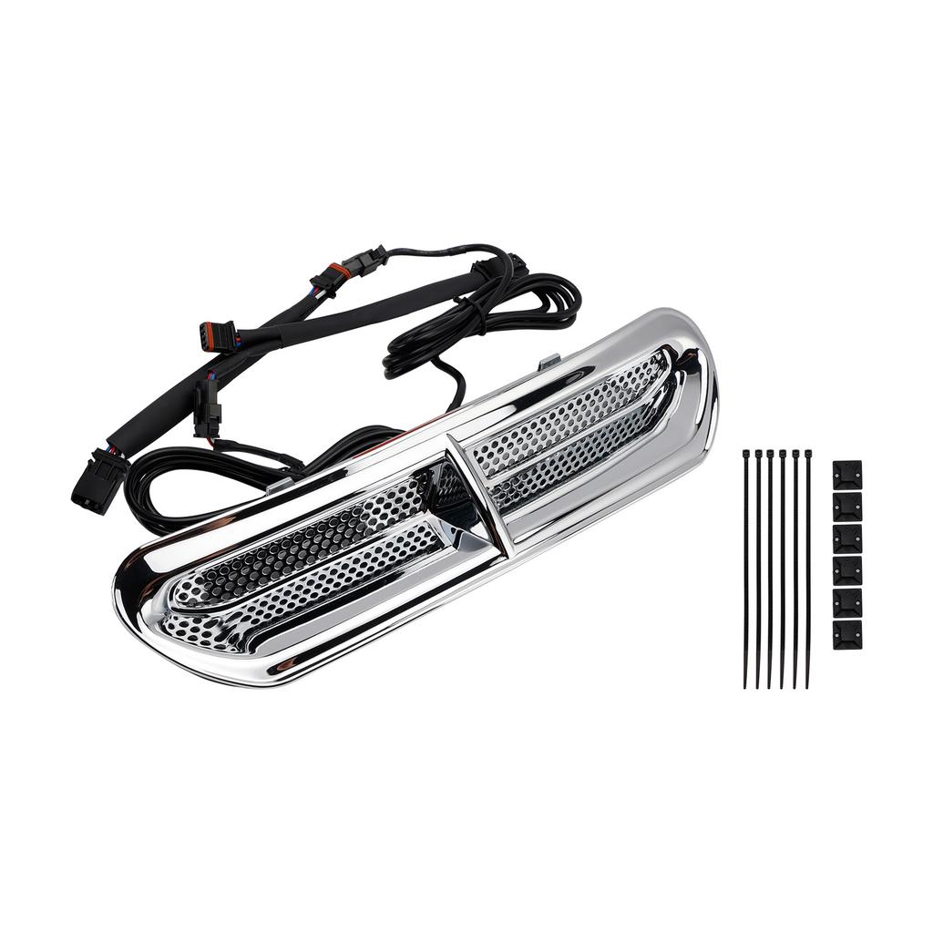 Front Fairing Air Vent LED Light For Touring Street Glide 2014-2024 Chrome