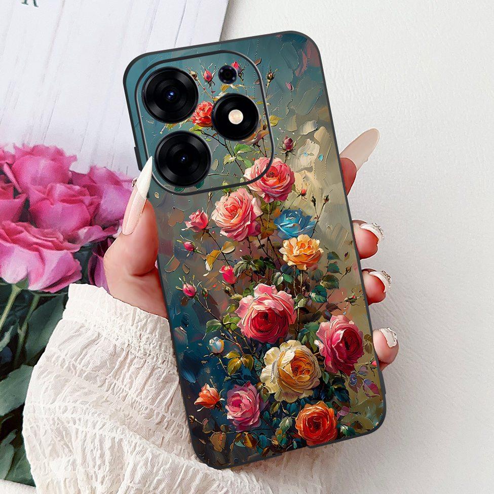 For Tecno Spark 10 Pro Case KI7 Silicone Cute Fashion Flower Cool Painted Soft Back Cover For Techno Spark 10 Pro Phone Case K17