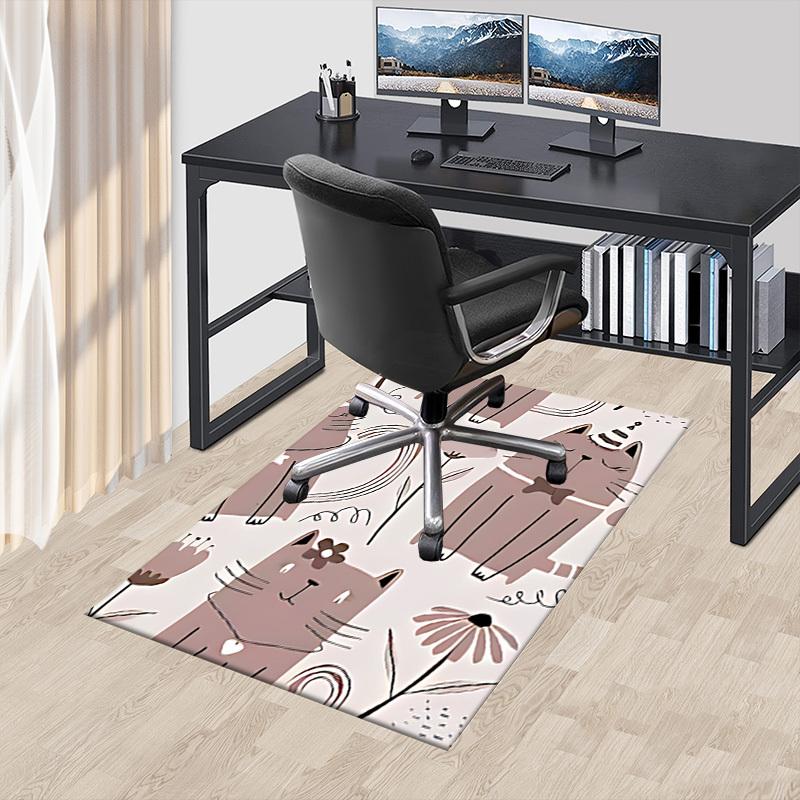 1PC cat flower Carpet Ultra Soft, Thick & Absorbent, Non Slip Machine Washable Mat for Entryway