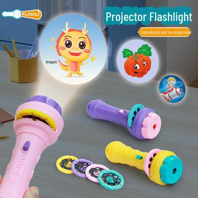 Luminous Projection Flashlight for Early Education - Children's Cognitive Light-up Toy