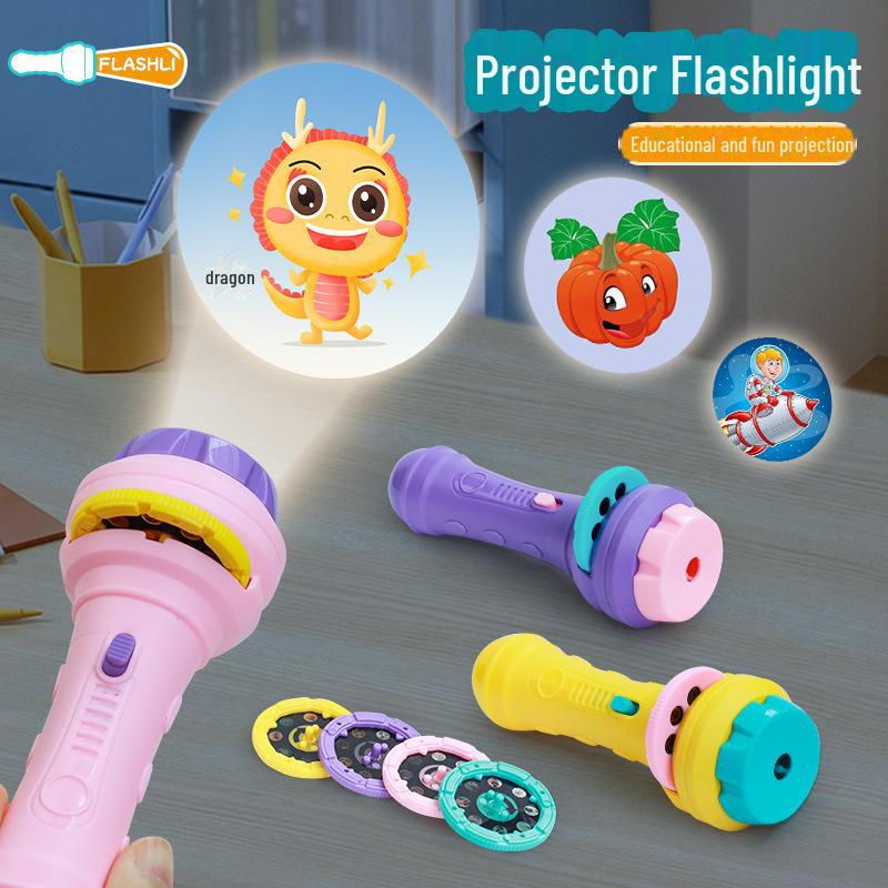 

Luminous Projection Flashlight for Early Education - Children s Cognitive Light-up Toy