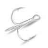 15pcs Bright Tin Barbed Lure Hooks Blood Slot Three Anchor Hooks Saltwater Freshwater Reinforced Three Fish Hooks for Angling
