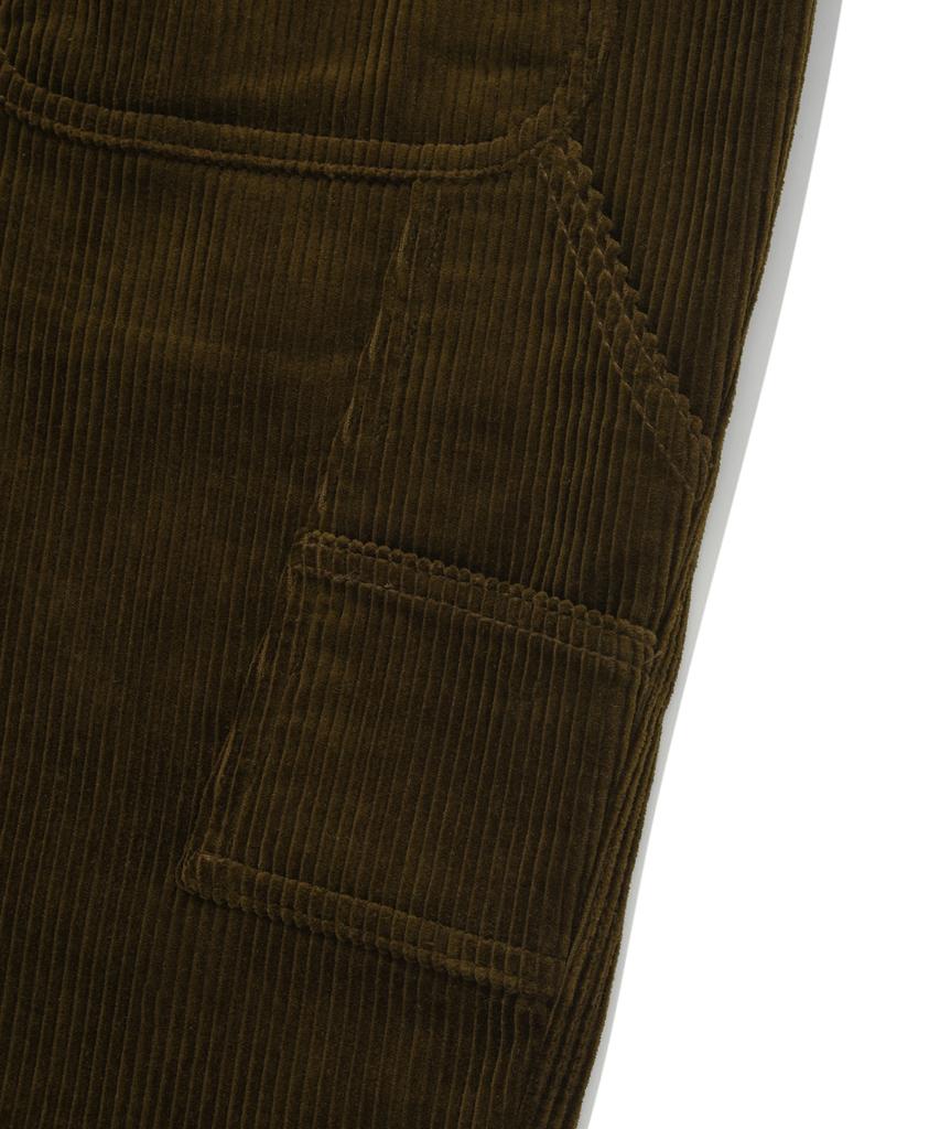 COVERNAT Semi-Wide Fit Corduroy Carpenter Pants Khaki