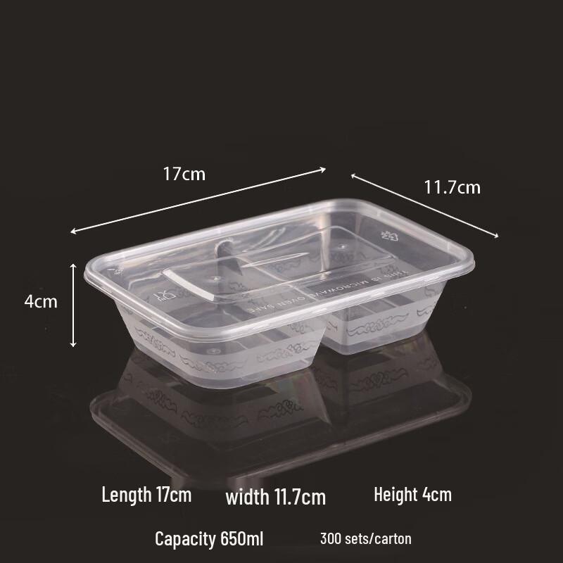 JingJingRS Disposable Multi-Compartment Meal Prep & Takeaway Boxes