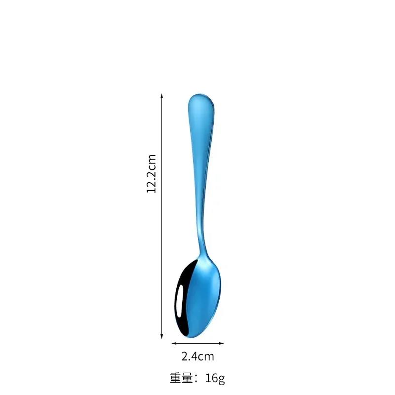 Small Gold Korean Spoon Mini Stainless Steel Soup Spoon Multi-purpose Tableware for Dessert Seasoning Coffee Cake Children Gift4