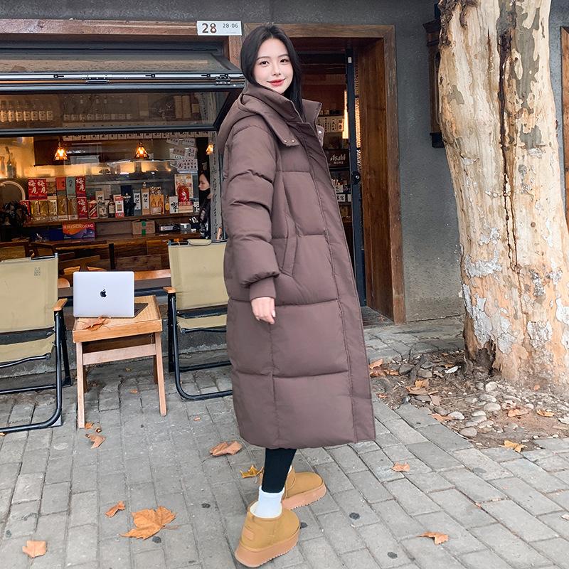 New Winter Cotton-padded Jacket for Women, Long Down-padded Jacket, Thickened Over-the-knee and Ankle Loose Bread Coat, Cotton-padded Jacket