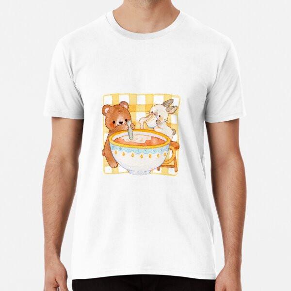 Cute Bear and Rabbit Print T-Shirt S-5XL Best T-Shirt