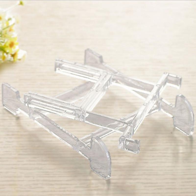 Transparent/black Display Stand Easel Bowl Plate Picture Holder For 6-10dish