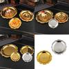 Artistic Iron Serving Tray Produced as Cake Stand or Fruit Dish with Retro Floral Pattern and Stable Base
