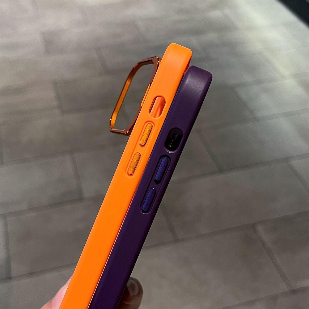 Luxus Halterung Transparente Handyhülle für iPhone 15 14 13 Pro Max 14 15 Plus mit Halter Kameraobjektivschutz Stoßfeste Hülle