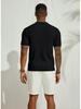 Men's Summer Cool Knit Short Sleeve Collared Shirt - Solid Color, Breathable, Hollow Out Design