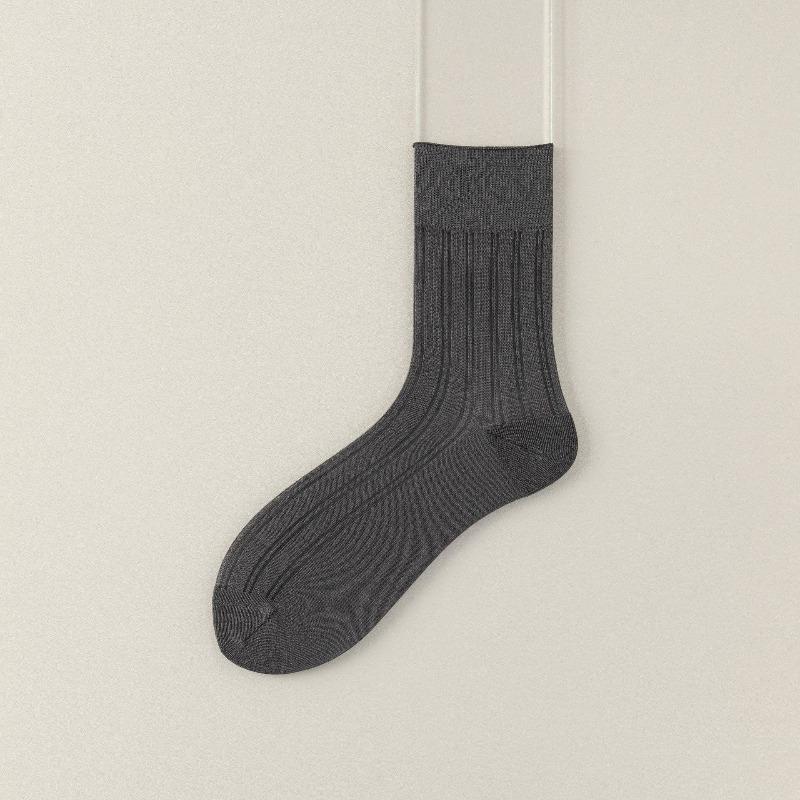 Spring and Summer Men's Socks, Mulberry Silk Men's Socks, Ultra-thin Mesh Breathable Men's Socks, Loose-fitting Elderly Socks